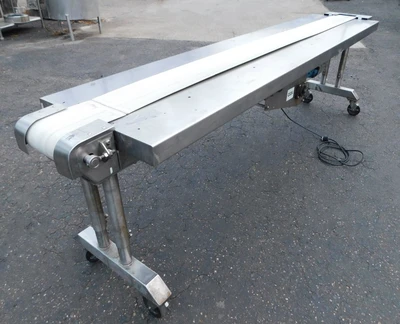 USED SS PACKING CONVEEYOR 8" X 10' CONVEYOR