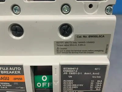 New | in-Stock FUJI BW125JAGU  3P050 Circuit Breakers Ohio US | HGR 24 #1326039