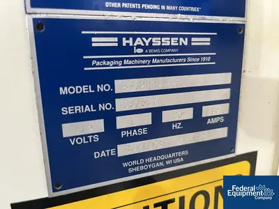 USED Hayssen Hayssen Vertical Form, Fill and Seal Machine, Model  8-12HR Ultima