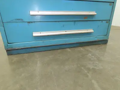 Nu-Era Modular Tool Storage Cabinet 9 Drawer 45x28x61" Stanley Vidmar Blue