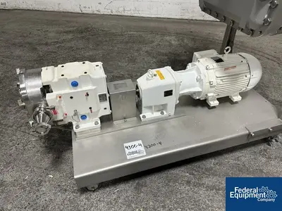 USED Wrightflow Technologies Wright Stainless Steel Lobe Pump Wash Down Duty, Model 0600 TRA10,
