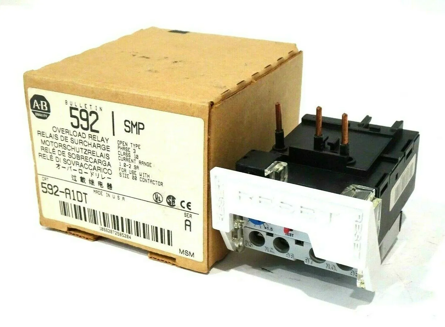 NEW ALLEN BRADLEY 592-A1DT OVERLOAD RELAY SER.A 592A1DT