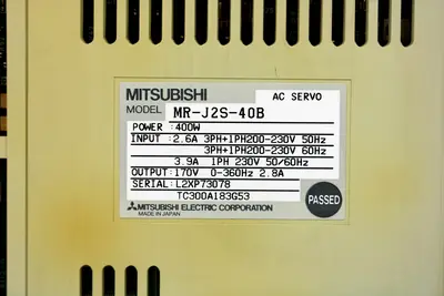 USED MITSUBISHI ELECTRIC MR-J2S-40B