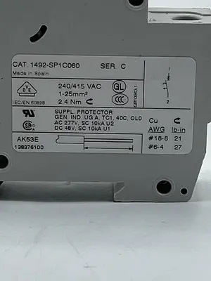 Used AB ALLEN BRADLEY AB ALLEN BRADLEY 1492-SP1C060 Fuses | ND Industrial Surplus #1215801