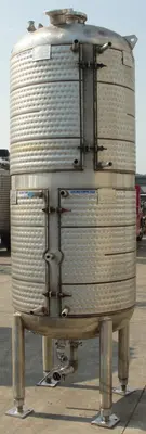 SPC5763  Tank 375 gallon vertical tank, Stainless Steel, 150 psi @ 400° F jacket, dish