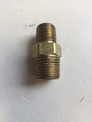 *New* 3/8" X 1/4" Brass Hex Nipple Reducer (Lot Of 7) *Warranty*Fast Shipping*