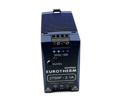 2750P-2.1A,2750P2A1 | Eurotherm 2750P-2.1A Power Supply 115/230VAC 24VDC 50W 2750P2A1 - Used