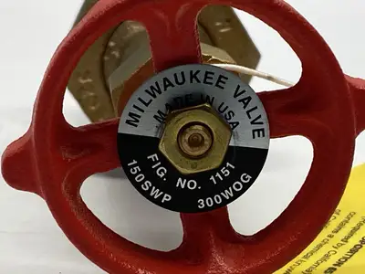 USED MILWAUKEE VALVE BRONZE GATE VALVE 150SWP 300WOG 1/2"