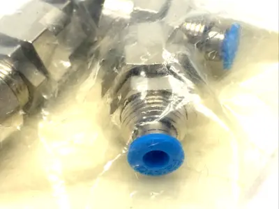 QSSF-1/4-4-B, 190655 | Festo QSSF-1/4-4-B Bulkhead Push-In Fitting 4mm Tube O.D. x G 1/4" 190655 5-PACK - New