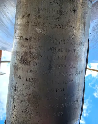 USED DCI, INC. 7000 Gallon Jacket Mix Tank