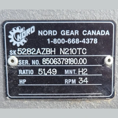 USED NORD GEAR CANADA SK5282AZBH N210TC