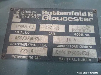 Used GLOUCESTER 2522 Extruders Illinois US | Aaron Equipment #86511