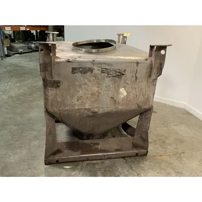 Used 1000 Liter (35 cu. Ft) IBC Matcon Stainless Steel Portable Tote Bin