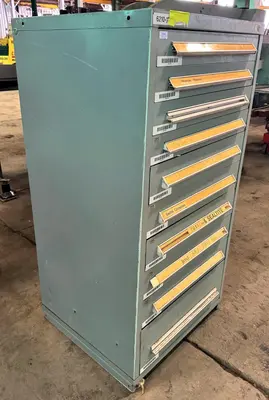 Vidmar Storage Cabinet, 10 Drawer, 30"W x 27-3/4"D x 59"H