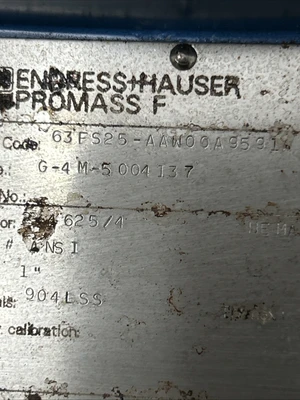NEW Endress+Hauser 63FS25-AAW00A9591A