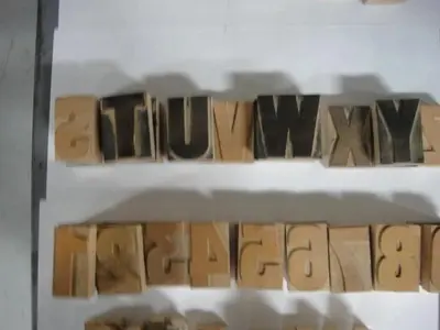 Heidelberg Wood Type, $10 Per Letter