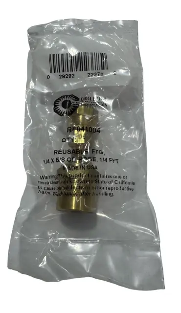 Coilhose Reusable Fitting 1/4 ID x 5/8 OD Hose, 1/4 FPT Thread Size