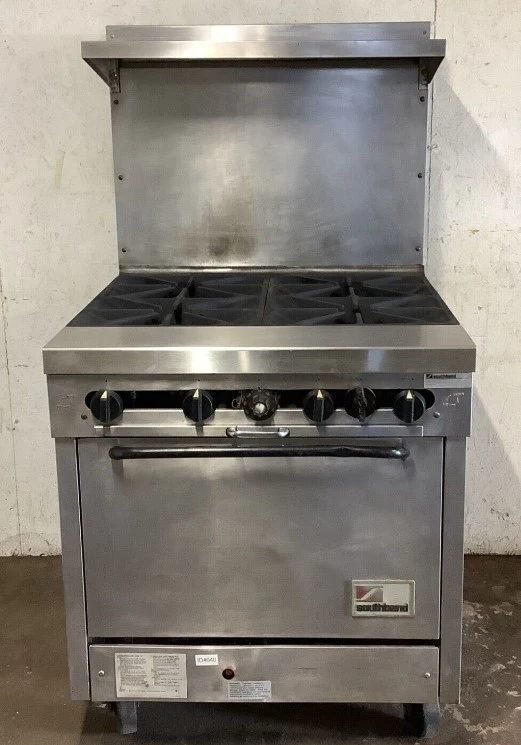 152-0343 Southbend 1364D Gas 4 Burner Range & Oven