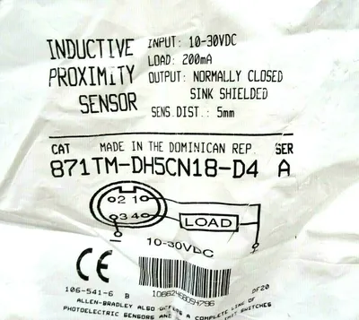 NEW ALLEN BRADLEY 871TM-DH5CN18-D4 PROXIMITY SENSOR SER.A 871TMDH5CN18D4