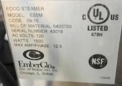 EmberGlo counter top steamer