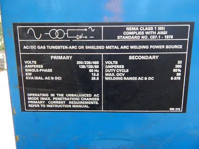 USED MILLER WELDING SYNCHRO WAVE 300