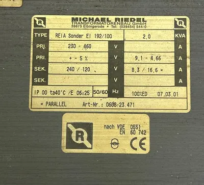 USED MICHAEL RIEDEL REIA SONDER EL 192/100