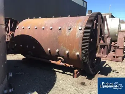 USED Paul O. Abbe 6’ x 8’ Paul Abbe Ball Mill, C/S, Jacketed, 100 HP