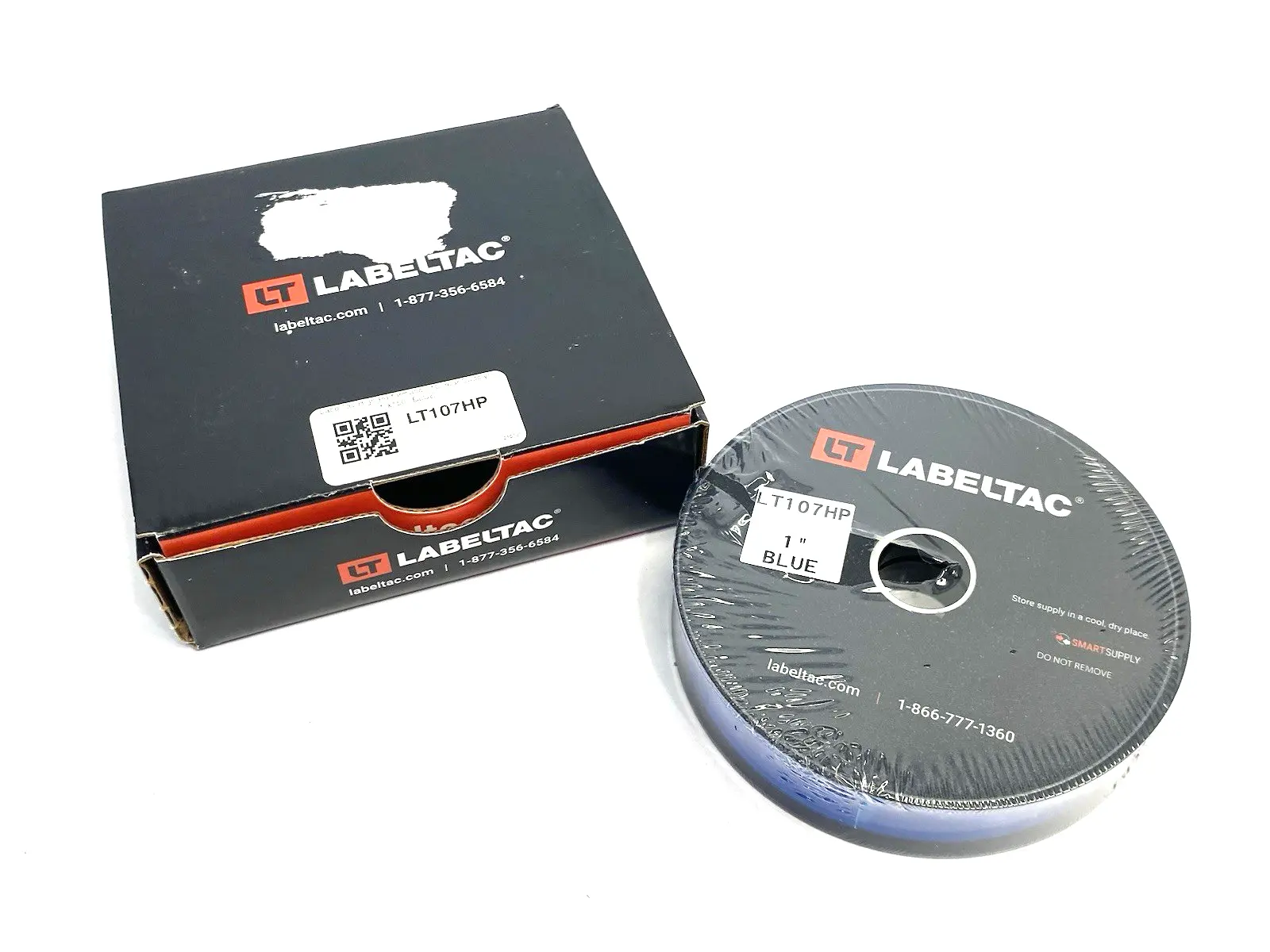 USED LABELTAC PRO MODEL HIGH PERF. 10 YEAR VINYL LABEL, 1" X 150'/ROLL, BLUE