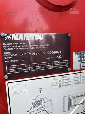 Used 2024 MANITOU 1650RT Compact Track Loaders North Carolina US | National Equipment Dealers #1422694