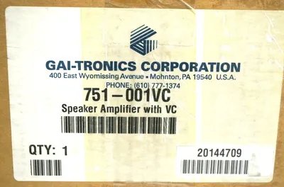 NEW GAI-TRONICS 751-001VC SPEAKER AMPLIFIER 751001VC