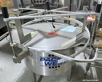 Used PackWest 48" Stainless Steel Unscrambling Table – Guide Rails & Drive