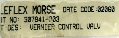 NEW VERNIER CONTROL 307941-003 VALVE 307941003