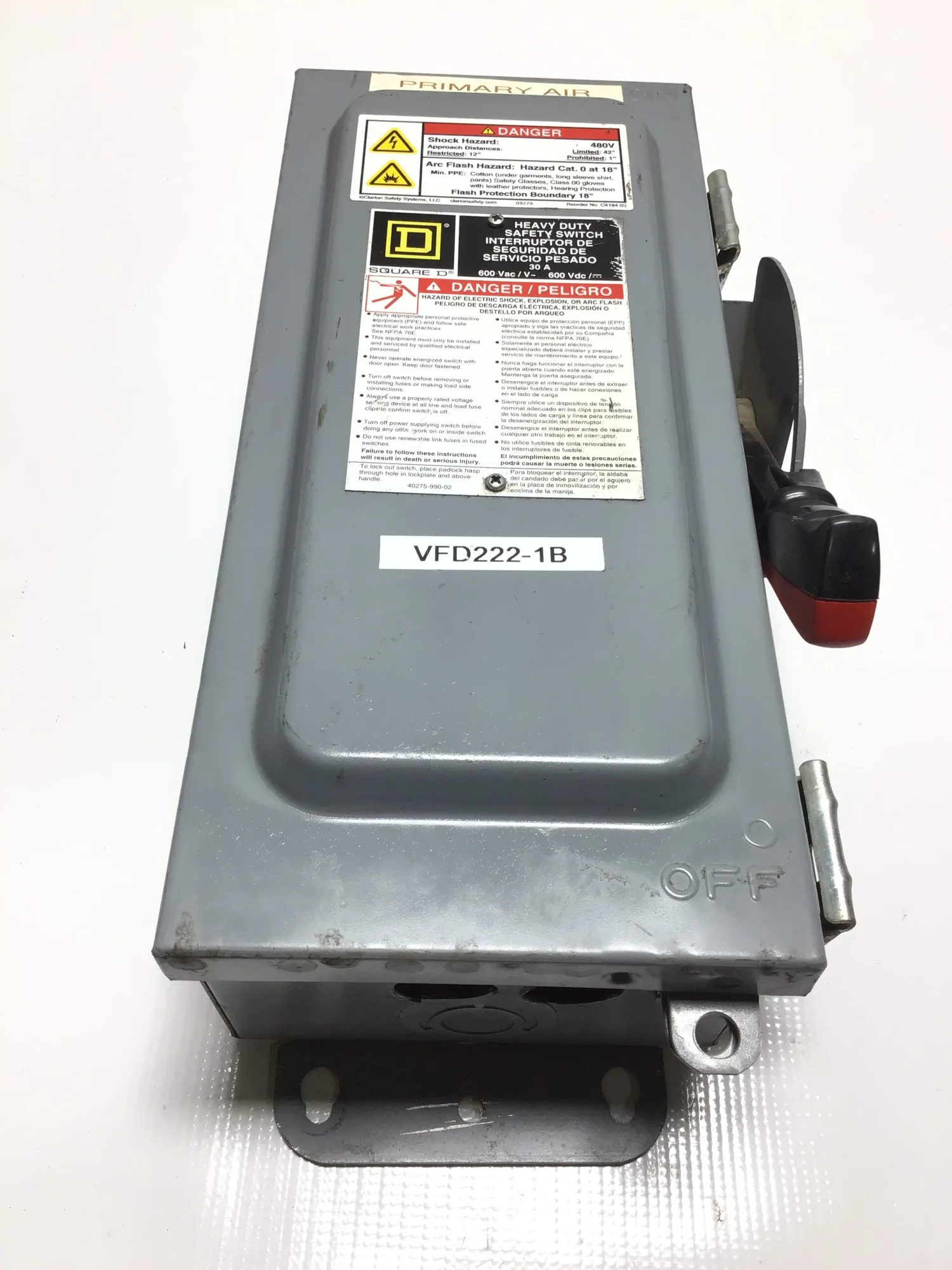 Square D HU361A Heavy Duty Safety Switch