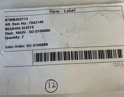 New Bearing Sleeve 87806303713 Alt.Item# 7042146 (Lot Of 2) Fast Shipping!