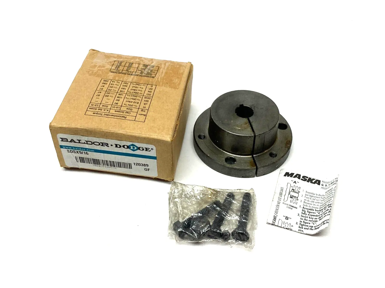 USED BALDOR DODGE HEAVY DUTY MASKA BUSHING SDSX9/16