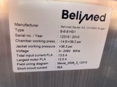 USED Belimed 9-6-9 HS1