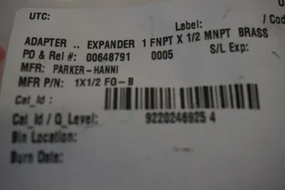 8 NEW PARKER FG-B EXPANDER ADAPTER 1X1/2 FGB