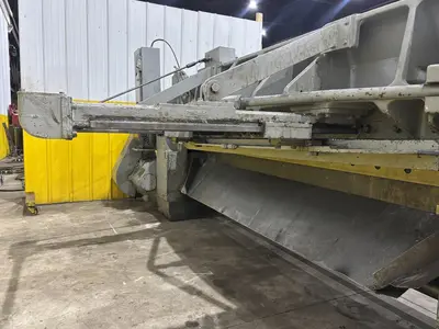 8' X 3/16" WYSONG MODEL #796 MECHANICAL POWER SQUARING SHEAR WITH BACK GAUGE: STOCK #23634