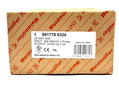 9917790324 | Weidmuller 991779 0324 CP-SNT 55W Power Supply 380-480VAC / 2.3A 24VDC - New