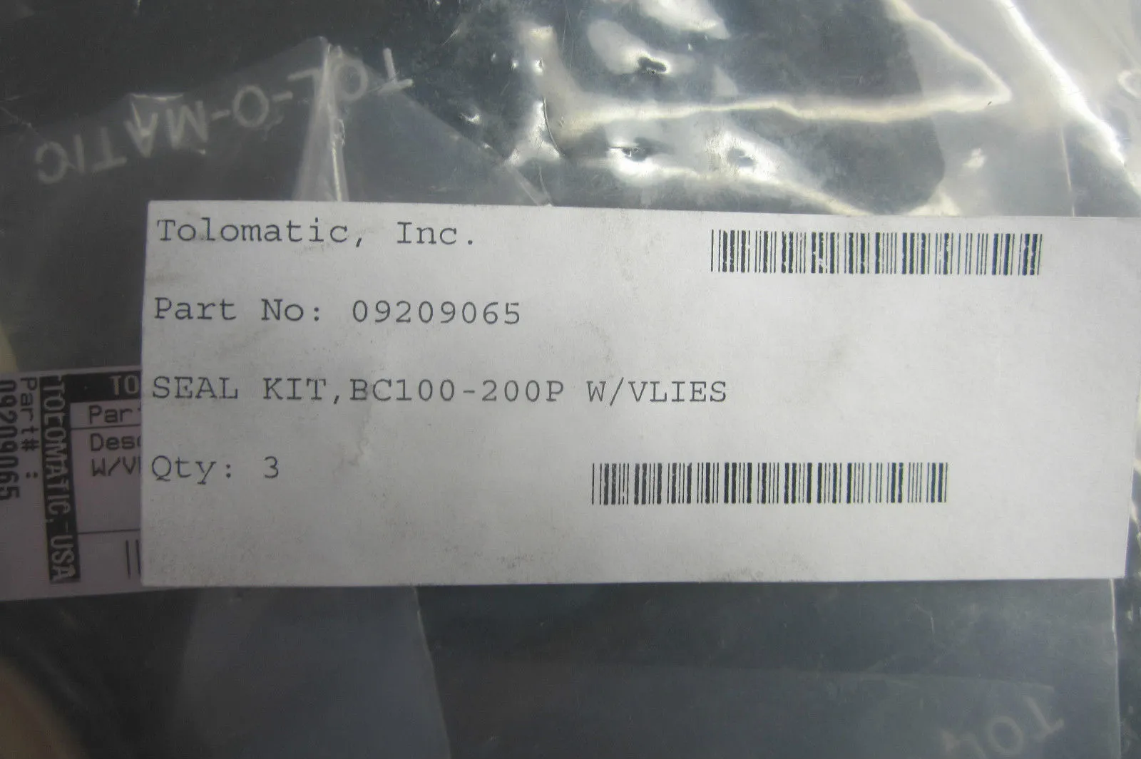 NEW TOLOMATIC 09209065 SEAL KIT