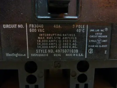 USED WESTINGHOUSE FB3040