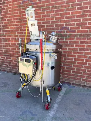 USED PRECISION STAINLESS 400 LITER STAINLESS STEEL JACKETED REACTOR W/ AGITATOR