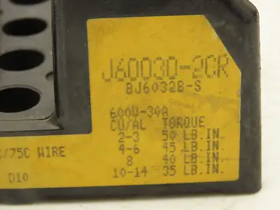 Bussmann J60030-2CR Fuse Block Panel Mount Class J 2 Pole 30A 600V Lot of 9