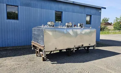 Used 2000 Gallon Jacketed Tank, 3 Compartments With Mixers, Flavor Tank