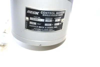 NEW BECK 20-2700-20 VALVE ACTUATOR MOTOR 20270020