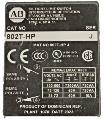NEW ALLEN BRADLEY 802T-HP