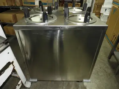 Used Delfield Used 27" Delfield CAB4-650 Mobile Enclosed Four Stack Dish Dispenser 288 Plates Restaurant Equipment (Miscellaneous) Illinois US | Falcon Restaurant Supply #1376503