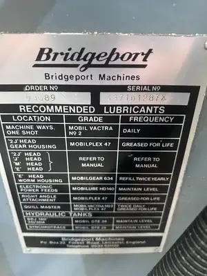 Bridgeport Variable Speed Turret Mill