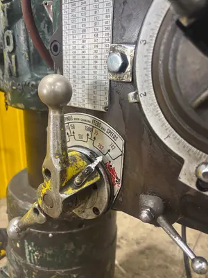 4' ARM x 9" CARLTON MODEL #1A POWER RADIAL ARM DRILL: YOBRO #24007