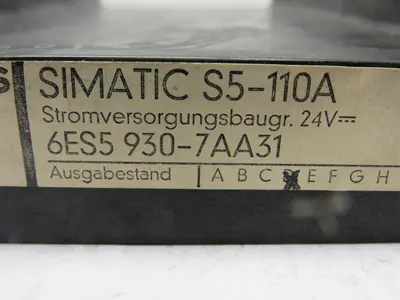 Siemens Simatic S5-110A 6ES5 930-7AA31 CPU Processor Module